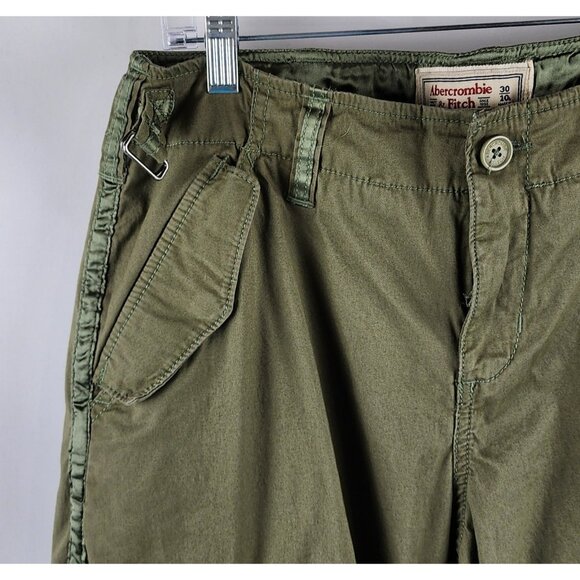 Abercrombie Fitch Pants Womens 30/10L Vtg Y2K Green Cargo Utility Paratrooper - Picture 3 of 11